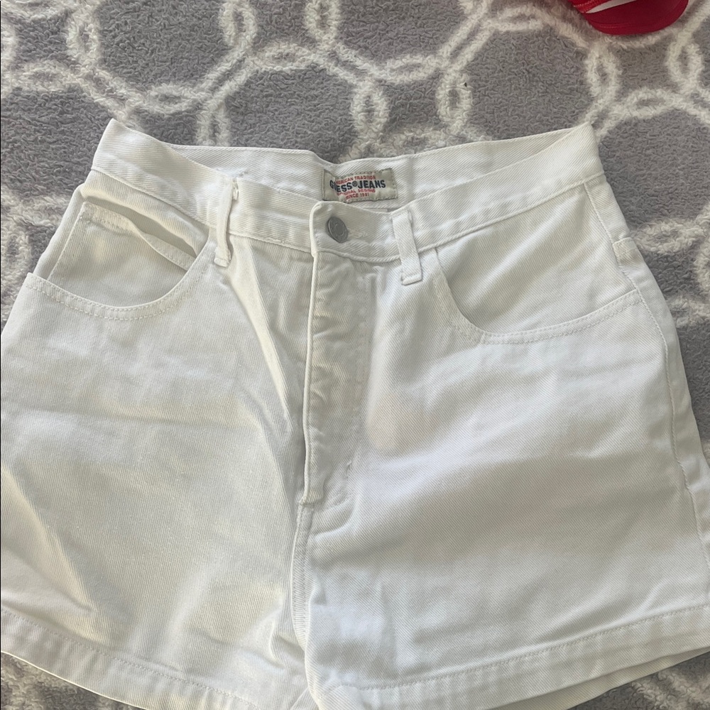 Vintage Guess White Jean Shorts